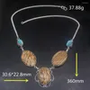 Kedjor GemstoneFactory Jewelry Big Promotion 925 Silver Wood Jasper Colorful Topaz Charm damer Kedjan Halsband 20235006