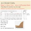 Sandals AIYKAZYSDL Summer Concise Clear Transparent Peep Toe Platform Wedges Slippers Sandals Women Fashion High Heels Cork Wood Shoes T230208