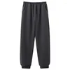 Mäns sömnkläder Big Yards L-4XL Herrlånga byxor Varma 3 lager Bomull Laminerad Sleep Pant Men Pyjamas Pants Bottoms Pijamas Hombre