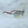 Oculos De Sol Masculino デザイナーサングラス男性女性スタイリッシュなダイヤモンドカット木製メンズサングラス高級デザイナーカーター眼鏡新