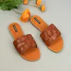 Summer Women's Shoes 2022 Pu Leather Beach Woman Flip Flops Flat Bottom Casual Open Toe Bekväm Rom Style Ladies SA 4A6E