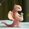 Objetos decorativos Figuras Estatua de dragón mágico de la suerte Adornos de dinosaurios lindos Figura de jardín de hadas en miniatura Micro paisaje Bonsai Deco 230208