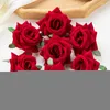 Decorative Flowers 10Pcs Artificial For Scrapbooking Wedding Garden Christmas Home Decor Pography Props Bridal Accessories Flannel Roses