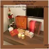 Świece pachnące świeca, w tym pudełko kółka z dipem Bougie Pare Dekoracja domowa Kolekcja Kolekcja Lato Limited Christmas Riding Lan dhenq