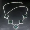 Kettingen hermosa sieraden verbazingwekkende zonnige groene topaz glanzende zilveren kleur ketting ketting voor dames dames cadeau 36 cm 20235176Chains