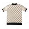 Xinxinbuy męska designerska koszulka t shirt 23ss dzianinowa żakardowa nadruk liter z krótkim rękawem bawełna damska morelowa czerń XS-2XL