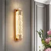 Wall Lamp Crystal For Living Room TV Background Light Luxury Bedroom Bedside Villa Stair
