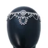 Stonefans Boho Cristallo Fronte Catena Fascia da sposa per le donne 2023 Gioielli indiani Catena per capelli cavi Accessori da sposa Regalo