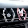 Decorations Holder Universal Crystal Rhinestone Air Outlet Clip Cell Phone Bracket Automobiles Decoration Car Interior Accessories 0209