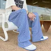 Men's Pants Plus Size 5XL-S Men Striped Mopping 2023 Joggers Streetwear Casual Pantalones Hombre Loose Fashion Straight Trousers