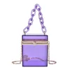 PVC Beach Tas Nieuwe Jelly Bag Acryl Box Tas Portable Make -up enkele schouder Damestas Ketting Bag 230209