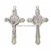 Charms Diy Jewelry Making Accessories Exorcism Cross Pendants For Necklaces Jesus Zinc Alloy Material Wholesale Christian Supp Sa