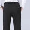 Mens Pants Thick Straight Work Trousers Men Office Formal Black Plus Size Blue Elastic Business Stretch Big 44 48 50 52 Male Wearing 230209