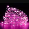 LED -snaren 20/50/100 LED Holiday Batterijverlichting Micros Rijstdraad Koper Fairy String Lichten Partys White/RGB Crestech