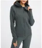 LL-YDPF115 träning fitness bär kvinnor yoga outfit hoodies sportkläder yttre jackor utomhus kläder casual vuxen löpande tränare 2362