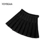 Skirts High Waist Pleated Mini Zipper A-line Sailor Women's Skirt Fashion Spring Summer School Style Ladies Girls