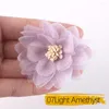 Decoratieve bloemen Fabric Chiffon Organza Flower Applique voor kleding Hoed naaipatches Diy Headwar Hair Clips Bow Decor Accessoires