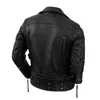 Veste en cuir pour hommes en similicuir de moto en cuir de vachette véritable veste en cuir pour hommes Slim Stone Milled Retro Veste en cuir de veau Manteau en cuir pour hommes Moto Biker Vêtements d'équitation 230208