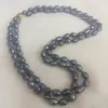 Chaînes femmes bijoux 9x10cm 160cm 63 ''collier noir bleu gris violet couleurs perle fait à la main véritable culture d'eau douce cadeau