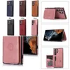 Card Pocket Pack Holder Wallet Leather Cases For Samsung S23 Ultra Galaxy S23 Plus Support Magnetic Phone Mount Car Mount ID Credit Holder Mobile Phone Back Cover