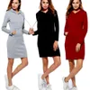 Robes Décontractées Printemps Automne Sweat Robe À Manches Longues Femme Vêtements Col À Capuche Poche Simple Casual Lady Robe Sweat 230209