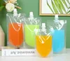 100ml-500ml Stand up Plastic Drink Packaging Bag Spout Pouch for Beverage Juice Milk Wedding Party Drinking Pouches with Nozzle SN4302