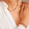 Pulseira para mulheres curb cubana link corrente de aço inoxidável pulseiras femininas correntes davieslee jóias 18cm