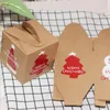 Emballage cadeau sac de noël emballage en papier Kraft pomme Carton fourre-tout 5 pièces décorations pour la maison Navidad fête de noël