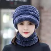 Beanies Beanie/Skull Caps Fashion Girl Fur Hat Ladies Natural Real Rex Scarf Set Women's Genuine Visor Hats BeaniesBeanie/Skull