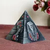 Decorative Objects Figurines Egyptian Metal Pharaoh Khufu Pyramids Figurine Pyramid Building Statue Miniatures Home Office Desktop Decor Gift Souvenir 230208