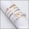 Fios de fios de mi￧angas de pulseiras conjuntos de moda Pulseira de shell de 5 pe￧as J￳ias combinadas de j￳ias de acr￭lico criativo Droga Drop Dhgin Dhgin