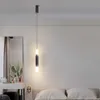 Ljus moderna långa kabellampor för sängen vardagsrum foajébelysning nordisk led tak hängande hängslampa varmt ljus 0209