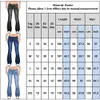 Women's Jean Jeans Bell Bottom Mid Rise Bootcut Flare för Slim Pants Byxor 230209