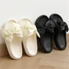 Slippers 2023 Summer Thick Bow Tie Women Indoor Home Sandals Couples Bathroom Slides Non-slip Soft House Femme