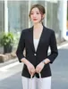Ternos femininos da primavera do verão Mulheres casaco 2023 Moda coreana de três quartos de manga Blazer Jackets casuais flemies blazers tops