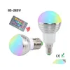 Ampoules LED E27 E14 RVB BB Lampe Ac85265V 3W 5W 7W Spotlight Dimmable Magic Holiday LightingAddir Télécommande 16 Couleurs Drop Deliver Dhybk