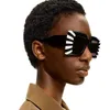 Lunettes de soleil grand cadre femmes mode rayure carré lunettes dames lunettes extérieur parasol pour hommes 2023 tendance surdimensionné