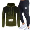 Nya m￤n s￤tter v￥rens h￶st mode mens trackdr￤kt bomull bekv￤m tv￥ bitar casual sportkl￤der set manliga hoodies byxor byxor