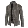 Herrtröjor Autumn Winter Jacket Men Coats Solid Slim Fit Thick Fleece Coats Men Jacka Casual Stand Collar Zip Jacket Men 230208