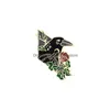 Pins Brooches Crow Raven Enamel Pin Custom Bird Feather Moon Flowers Bag Lapel Punk Badge Gothic Jewelry Gift For Friends Dark Drop Dhkqx