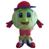 Costume mascotte palla da tennis Top Cartoon Personaggio a tema anime Carnevale Unisex Adulti Taglia Natale Compleanno Festa Abito da esterno