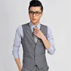 Mens Vests Arrival Dress For Men Slim Fit Suit Vest Male Waistcoat Gilet Homme Casual Sleeveless Formal Business Jacket 230209