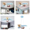 Hanger lampen creatieve ruimte satelliet acryl led kroonluchter voor jongens slaapkamer kinderkamer video arcade hangende lamp home verlichting armaturen dhkbf