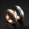 Band Rings Crossborder Supply Fashion Titanium Steel Ring Pearl Sand Operation Jewelry Men And Women Stainless Drop Delivery Dhawj