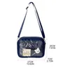 Evening Bag Girl Pu Leather Handbag Transparent Pvc Shoulder Messenger JK Style Crossbody Bag Satchel Tote Purse 230208