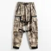 Pantaloni da uomo 2023 Streetwear Harem Men Jogger Tactics Pantaloni della tuta Nastro nero Camouflage militare Caviglia-lunghezza Uomo HZ224