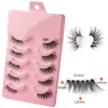 False Eyelashes 5 Pairs Half Eye Lashes 3D Faux Mink Natural Long Fluffy Eyelash Makeup Cils Wholesale