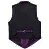 Hommes gilets BarryWang violet Floral chevrons manteau hommes costume en soie simple boutonnage cranté revers gilet MD2103 230209