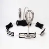 Arrivée de ceinture de dispositifs de chasteté réglables en acier inoxydable avec des contraintes de bondage Bdsm de conception unique