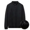 Men's Polos Winter Warm Polo Shirt Men 5XL 6XL 7XL 8XL Bust 140cm Loose Casual